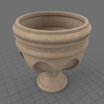 Stone garden urn