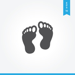 Naklejka na ściany i meble Footprint vector icon, simple sign for web site and mobile app.