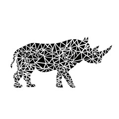 rhinoceros triangle vector illustration black