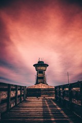 lighthouse at night