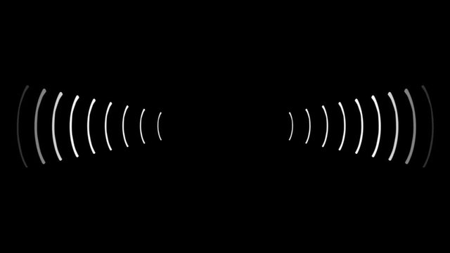 Radio waves Animation on Black Background Video Animation of Radio waves Transmitting Signals