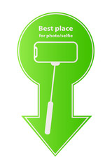 Allowed sign is the best place for selfie sticks camera Vector photography of a mobile phone smartphone is prohibited sign icon monopod selfie icon is allowed Take care to keep your hands in the shape