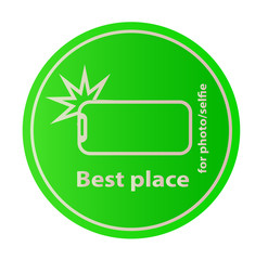 Allowed sign is the best place for selfie sticks camera Vector photography of a mobile phone smartphone is prohibited sign icon monopod selfie icon is allowed Take care to keep your hands in the shape