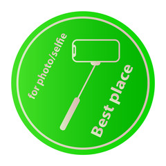 Allowed sign is the best place for selfie sticks camera Vector photography of a mobile phone smartphone is prohibited sign icon monopod selfie icon is allowed Take care to keep your hands in the shape