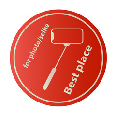 Allowed sign is the best place for selfie sticks camera Vector photography of a mobile phone smartphone is prohibited sign icon monopod selfie icon is allowed Take care to keep your hands in the shape