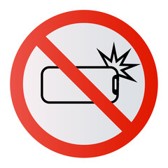 No Ban Stop sign No selfie sticks No photos No camera Vector mobile phone photography smartphone forbidden sign symbol icon monopod selfie prohibited Beware hand hold sticks circle shape Caution signs