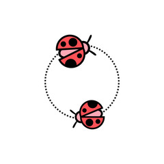 ladybug icon logo vector