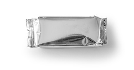 blank silver product packaging