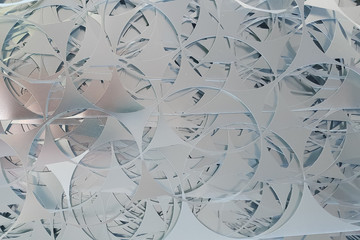 Background of Metal trim in the form of circles after the production of cans