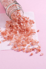 Fototapeta na wymiar Hand-mined Pink Salt