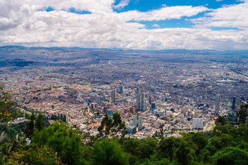 aerial view of bogota Colombia