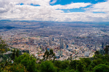 aerial view of bogota Colombia