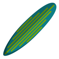 Isolated colored surfboard. Vacations time - Vector illustration