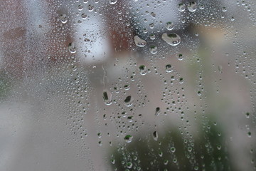 Rain on window