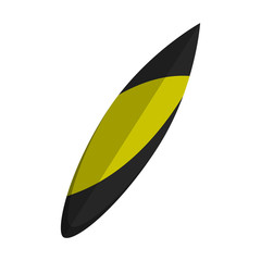 Isolated colored surfboard. Vacations time - Vector illustration