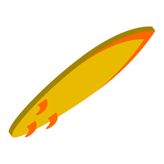 Isolated colored surfboard. Vacations time - Vector illustration