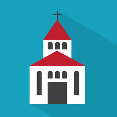 christian church icon- vector illustration