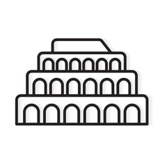 Naklejka premium colosseum building landmark icon- vector illustration
