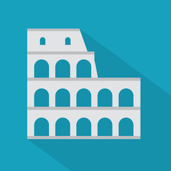 colosseum building landmark icon- vector illustration