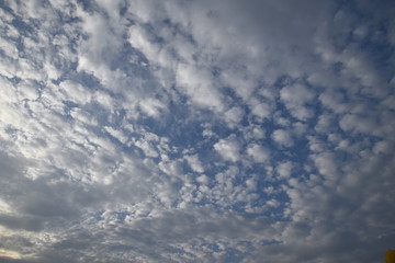 formation of cloud in the sky during the sunny day