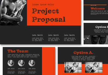 Red and Black Proposal Pitch Deck Layout