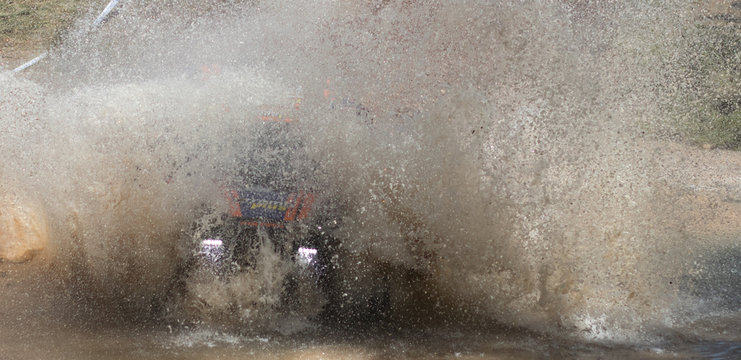 racing cars in competition