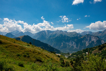 View from Alpe d'Huez in the summer