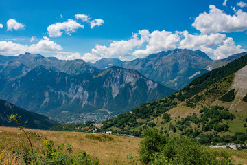 View from Alpe d'Huez in the summer