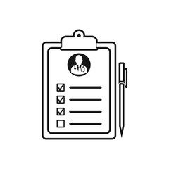 Medical Report Line Icon. Vector EPS.