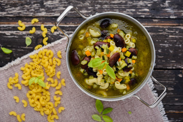 Minestrone with pasta