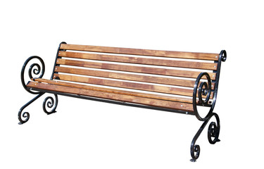 Park bench isolated