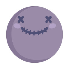 smiley skull happy halloween icon