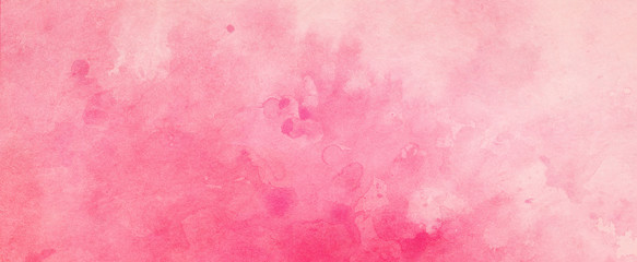 Pink watercolor background painting with abstract fringe and bleed paint drips and drops, painted paper texture design - 292980742