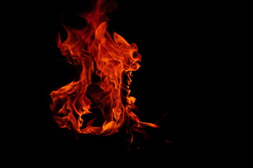 Fototapeta premium fire on black background