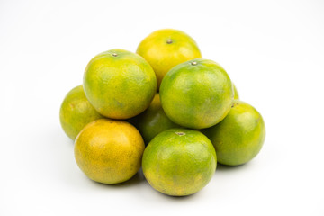 Group of citrus on white isolated background
