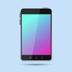Smartphone device vector design illustration isolated on blue background