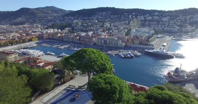 nice french riviera drone shots