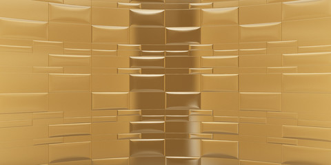 wall of gold rectangles