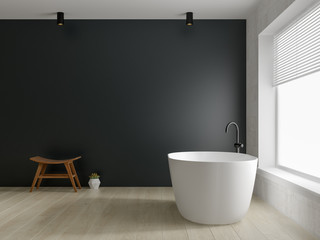 Fototapeta na wymiar Interior modern bathroom 3D rendering