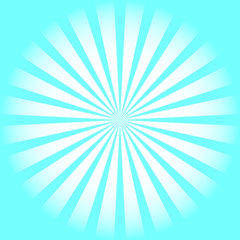 Blue Burst Pop art vector background in retro style