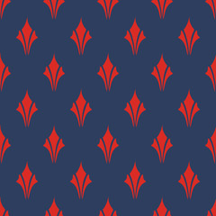 Vintage french Victorian ornament seamless pattern vector.