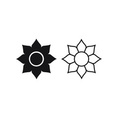Flowers icon vector lines and filled. Vector illustration