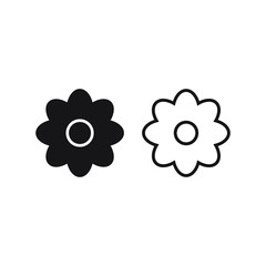 Flowers icon vector lines and filled. Vector illustration