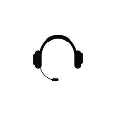 Headphones with a microphone headset icon