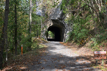 Tunnel along the New River Bike Trail in southwest Virginia