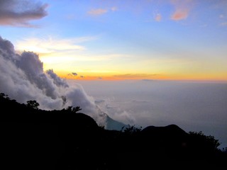 sunset in the mountains