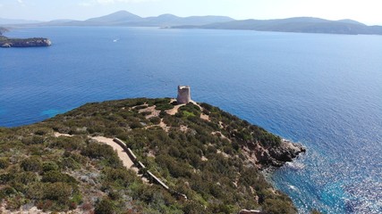 vue aérienne depuis Capo Caccia, Sardaigne, Italie