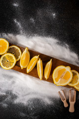 Baking soda (sodium bicarbonate) and lemon