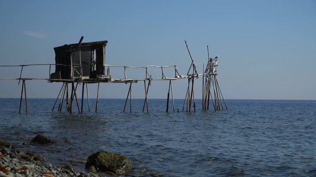 Dalyan which is a traditional pier for fishing at Tekirdag Turkey