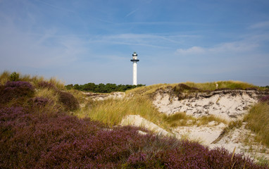 Fototapeta na wymiar Dueodde Lighthouse, Bornholm, Denmark